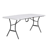 Lifetime 6-Foot Fold in Half Table, Light Commercial, White Granite Lifetime
