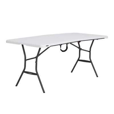 Lifetime 6-Foot Fold in Half Table, Light Commercial, White Granite