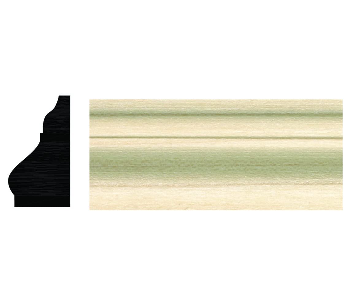 1530-4WHW Unfinished White Hardwood Shoe Moulding ORNAMENTAL