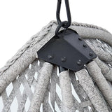 Egg Swing Chair Outdoor with Stand, Hanging Egg Rattan Basket Chair with Cushion and Pillow, Lounge Chairs for Backyard Sunroom Patio Balcony Bedroom (Grey)