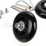 OwnMy 80mm x 24mm Luggage Suitcase Replacement Wheels, Rubber Swivel Caster Wheels Bearings Repair Kits, A Set of 2 OwnMy