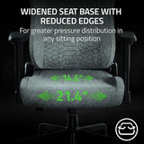 Razer Iskur V2 X Ergonomic Gaming Chair: Built-in Lumbar Support - Widened Seat - High Density Foam Cushions - Adjustable 152 Degree Recline - 2D Armrests - Plush Fabric Finish - Light Gray Edition Razer
