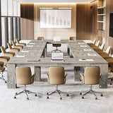 Tribesigns 7 ft Extra Long Conference Table, 86-Inch Office Meeting Room Table, Modern Industrial Rectangle Gray Seminar Desk for 8 (1) Tribesigns