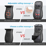 Snailax shiatsu Neck & Back Massager with Heat, Full Back Kneading Shiatsu or Rolling Massage, Massage Chair pad with Height Adjustment, Back Massager for Neck and Shoulder Snailax