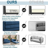 VINGLI Upgraded Loveseat Sleeper, 53.5" W 80" L Convertible Sofa Bed Couch Futon Couches for Living Room, Folding Couch Bed for Small Spaces, Foldable Floor Gaming Sofa Bed for Basement, Navy Blue VINGLI