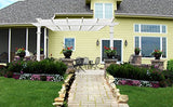 New England Arbors Freemont 12' x 12' Attached Vinyl Pergola Vita