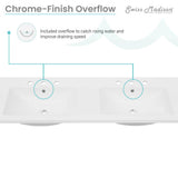 60" Vanity Top Bathroom Sink with 3 Holes Swiss Madison