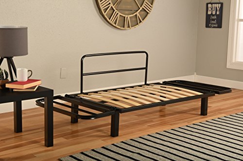 Best Futon Lounger - Frame ONLY - Sit Lounge Sleep - Small Furniture for College Dorm, Bedroom Studio Apartment Guest Room Covered Patio Porch SPACELY FRAME