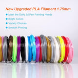 Kretrum 3D Pen Filament Refills 40 Colors, 3D Printer PLA 1.75mm Filament,Each Color 3M, Total 120M (394 Feets), Sparkly Glitter Transparent Glowing Filament, Compatible with MYNT3D SCRIB3D 3D Pens Kretrum