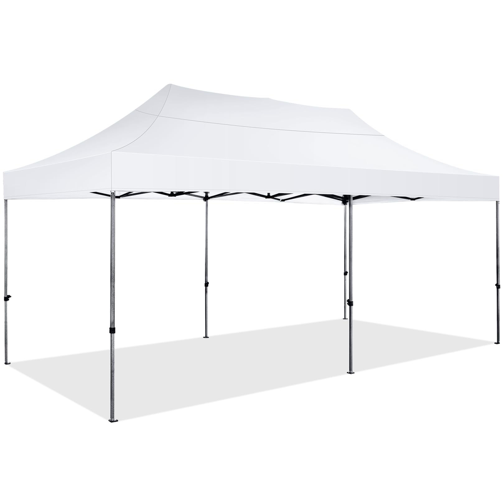 COBIZI 10x20 Pop Up Canopy without Sidewall,Heavy Duty Canopy UPF 50+ All Season Wind Waterproof Commercial Outdoor Wedding Party Tents for Parties Canopy Gazebo with Roller Bag(10 x 20 ft Wh - WoodArtSupply