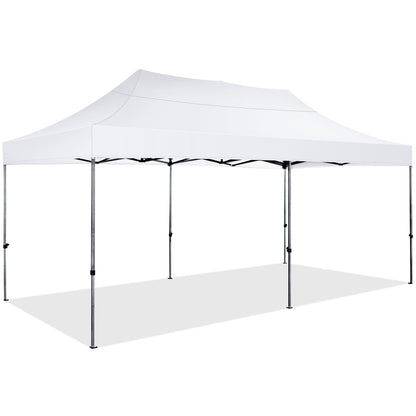 COBIZI 10x20 Pop Up Canopy without Sidewall,Heavy Duty Canopy UPF 50+ All Season Wind Waterproof Commercial Outdoor Wedding Party Tents for Parties Canopy Gazebo with Roller Bag(10 x 20 ft Wh - WoodArtSupply