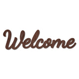 CREATCABIN Cutout Welcome Sign Wooden Wall Art Decor Wood Word Sculpture Signs Rustic Farmhouse For Housewarming Home Front Door Entryway Wall Decoration, Brown, 11.9 x 3.2inch CREATCABIN