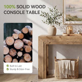 LITTLE TREE 63" Solid Wood Console Table, Narrow Entryway Table for Entrance, Rustic Sofa Tables Behind The Couch for Living Room, Farmhouse Wooden Foyer Hallway Storage LITTLE TREE