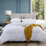 ABOUTABED Twin Comforter Duvet Insert White, All Season Down Alternative Comforter, Ultra Soft Quilted Bedding Comforter with 8 Corner Tabs, Machine Washable ABOUTABED