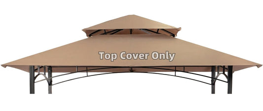 Jorohiker 5' x 8' Grill Gazebo Replacement Canopy Roof Only,Waterproof Double Tiered Shelter Cover,Outdoor BBQ Gazebo Canopy Top Fit for Gazebo Model L-GG001PST-F - WoodArtSupply