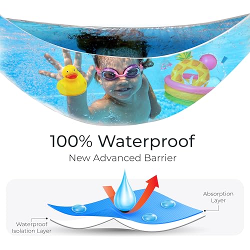Queen Waterproof Mattress Protector - Noiseless, Breathable, Machine Washable Fitted Mattress Cover with Deep Pocket up to 18” Dreamzie