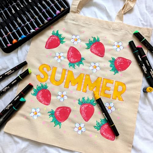 Ohuhu 30 Colors Acrylic Paint Pens : Dual Tips (Round & Fine) Acrylic Markers High Opacity Paint Markers Waterproof Lightfast for Rock Painting Easter Eggs Wood Glass Ceramic Canvas Ohuhu