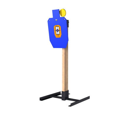 ATFLBOX AR500 3/8 inch Thick Steel Target Stand System, 12'' x 20" Hostage Reactive Shooting Target with 2x4 Target Stand Kit (Blue)