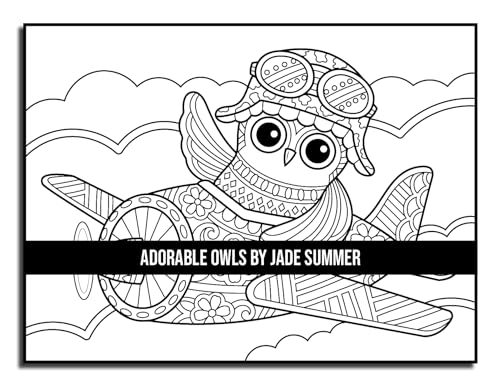 Adorable Owls: An Adult Coloring Book with Cute Owl Portraits, Fun Owl Designs, and Relaxing Mandala Patterns Majosta