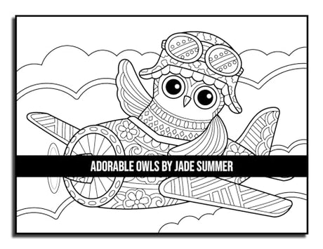 Adorable Owls: An Adult Coloring Book with Cute Owl Portraits, Fun Owl Designs, and Relaxing Mandala Patterns Majosta