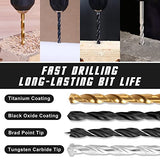 COMOWARE Drill Bit Set, 246 Pcs for Cordless Drill, Drill Driver Bit Set for Wood, Metal, Masonry, Cement and Screwdriver Bits Set Combo Kit COMOWARE