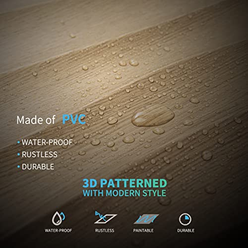 Art3d PVC Wave Panels for Interior Wall Decor, Wood Brown Textured 3D Wall Tiles，19.7" x 19.7" (12-Pack) - WoodArtSupply