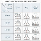 120x98 Oversized King Comforter,Super King Size Comforter Oversized, All Season Soft Lightweight Quilt Down Alternative Duvet Insert with 8 Corner Tabs(120x98, White) MIOTO