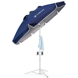 AMMSUN Shade Umbrella, Premium Portable Umbrella with Stand, 6.5ft Lightweight Free Standing Canopy for Sporting Games, Adjustable Instant Sun Protection and Easy to Carry, Navy Blue AMMSUN