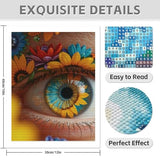 TZTTZT Diamond Art Kits for Adults - Eye Blossoms Floral Kaleidoscope Diamond Painting Kits for Adults Beginner, 12x16 in Frameless Diamond Painting Kit for Home Wall Decor TZTTZT