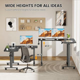 Flycity Electric L Shaped Standing Desk Adjustable Height, 63" x 55" Corner Stand Up Desk, Dual Motor Sit Stand Desk Computer Desk, Home Office Desk with 3 Memory Preset & Child Lock, Black Flycity