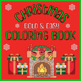 Stress Relief Christmas Coloring Book Bold and Easy for Adults and Children: Bold and Easy Designs for Adults and Children to Enjoy a Relaxing Holiday Experience WoodArtSupply