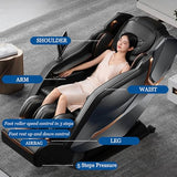 YuanDesign Full Body Massage Chair Recliner with Airbag Speaker LCD Screen Remote Control Voice Control Back/Leg Heat YuanDesign