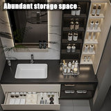 ZGNBSD Bathroom Vanity with Sink - Floating Bathroom Vanity with Drawer and LED Smart Mirror, Luxury Solid Wood Bathroom Vanity, Wall Mounted (52“) ZGNBSD