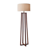 Adesso 1504-15 Quinn Floor Lamp, 60 in, 150 W Incandescent/CFL, Walnut Birch Wood, 1 Wooden Lamp , White Adesso