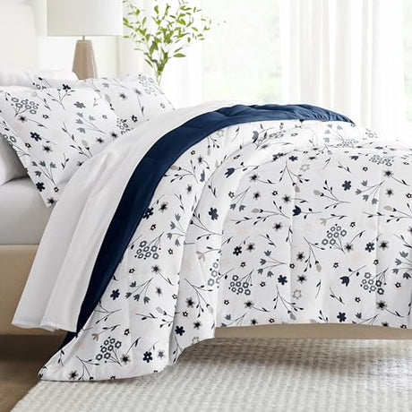Linen Market Reversible Twin/Twin XL Comforter Set (2 Piece) - Bring Luxury Home with Our Soft and Lightweight Down Alternative Comforter Twin Size - This Includes Your Comforter and 1 Pillow Sham Linen Market