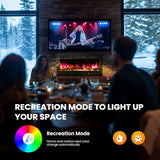 36" Electric Fireplace Insert, 1500W Wall Mounted & Recessed Fireplace Heater with Remote & Touch Screen, Adjustable Flame Color & Brightness, 12H Timer, Low Noise Electric Fireplace for Indoor Use Aidoly