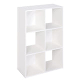 Closetmaid Decorative Home Stackable 6 Cube Cubeicals Organizer Storage Bookcase, with Hardware for Office, Home and Closet, White ClosetMaid