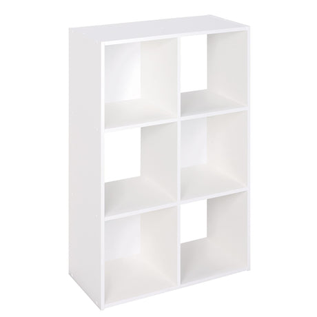 Closetmaid Decorative Home Stackable 6 Cube Cubeicals Organizer Storage Bookcase, with Hardware for Office, Home and Closet, White ClosetMaid