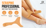 3-in-1 Wood Therapy Massage Tools for Lymphatic Drainage - Maderoterapia Kit Professional for Cellulite Reduction, Effective Body Shaping, and Muscle Pain Relief KNOTKARE