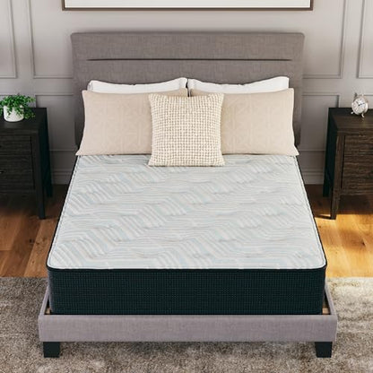 Signature Design by Ashley California King Size Palisades 14 Inch Firm Hybrid Mattress with Quick Response Gel Memory Foam