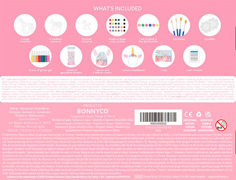 BONNYCO Unicorns Gifts for Girls Painting Kit with 18 Figurines Painting for Kids with Glow in The Dark | Girl Toys 3 4 5 6 7 8 9 10 Years Crafts Kids Gifts Birthday Christmas | Unicorn Toys Niñas BONNYCO