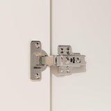 AIEGLE 3 Doors Wardrobe Armoire Closet, Large Freestanding Armoire Wardrobe Cabinet with Shelves & 2 Hanging Rod, Bedroom Wood Clothes Storage Cabinet Organizer, White (47.2" W x 19.7" D x 70" H) AIEGLE