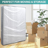 Mattress Bag for Moving Storage - Plastic Waterproof Mattress Protector Cover,Heavy-Duty Mattress Moving Supplies (1, Twin) CZXNBI