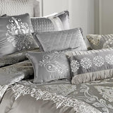 Riverbrook Home Elegant Collection Comforter Set, King, Kacee - Platinum, 12-Piece Set Riverbrook Home