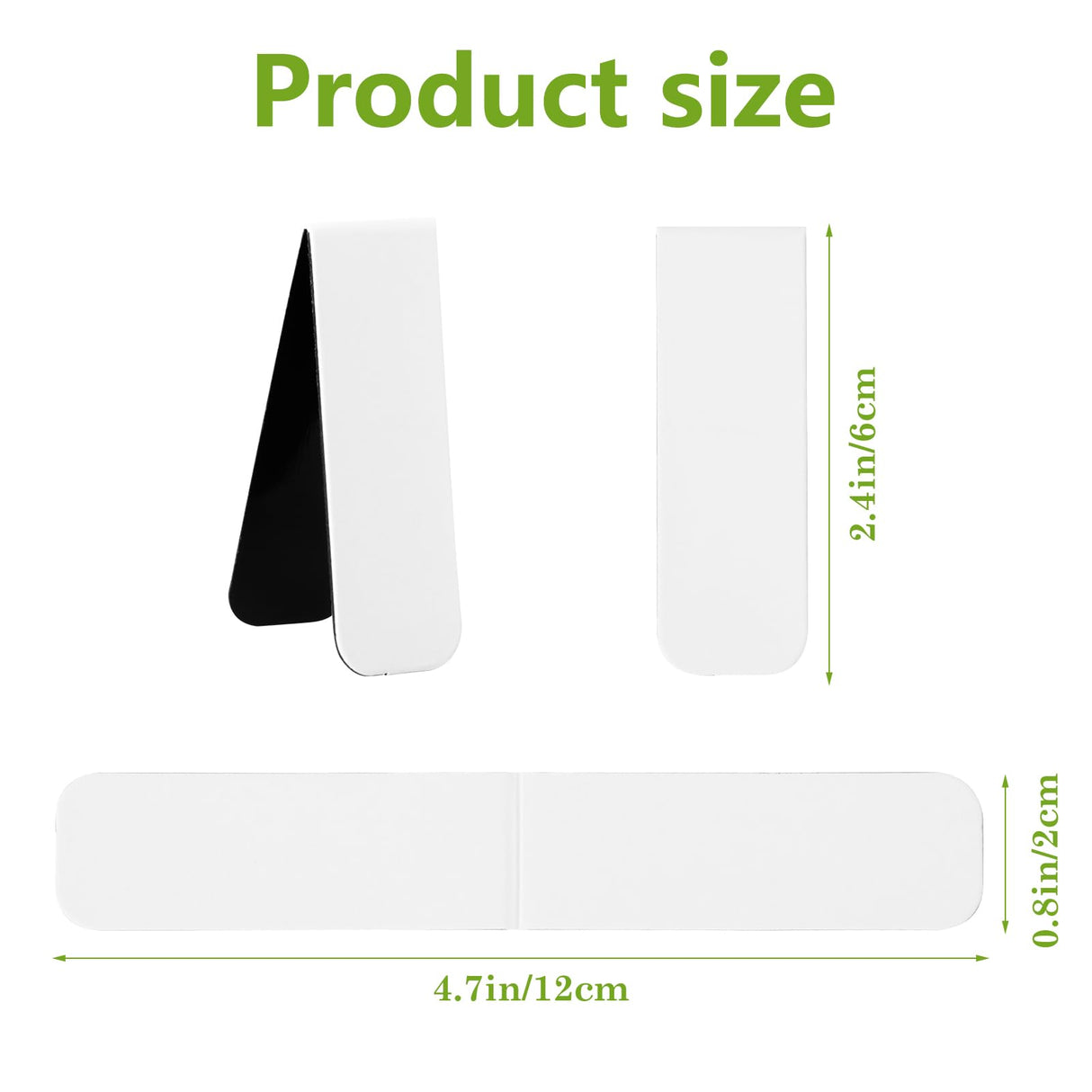 48 Pieces Magnetic Bookmark Sublimation Bookmarks Blank Book Marker Magnetic Page Clips for Kids Students Teachers School Home Office Reading Supplies Book Lovers Gifts Hooqict