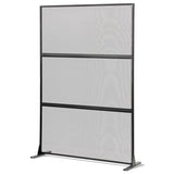 Giantex Metal Privacy Screen 72''H x 48''W, Powder-Coated Decorative Outdoor Fence Panel, Wall Divider for Room Separation, Freestanding Patio Divider with H-Shaped Base for Yard (Mesh Pattern) Giantex