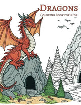 Fantasy Dragons Coloring Book for Kids: Fantasy Dragons Coloring Book for Kids - 35 Unique Dragon Pictures, Single Sided Pages, 8.5 x 11 inches WoodArtSupply