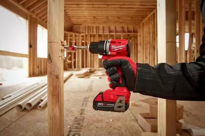 Milwaukee 3601-20 M118 18V Lithium-Ion Brushless Cordless 1/2 in. Compact Drill/Driver (Tool Only), Red - WoodArtSupply