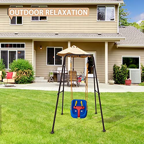 Swing Stand for Kids,Baby Swing Frame, Toddler A-Frame Metal Swing Sets for Backyard, Outdoor Indoor Heavy Duty Swing Set, Fits for Most of The Toddlers Swings RAGOZONERY