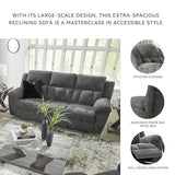 Signature Design by Ashley Frohn Contemporary Manual Reclining Sofa, Gray Signature Design by Ashley